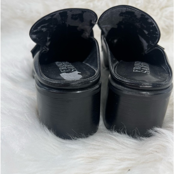 WOMENS BLACK LEATHER FRANCO Sarto MULES CLOGS  Low HEEL SHOES SIZE 7.5 M - Picture 11 of 16